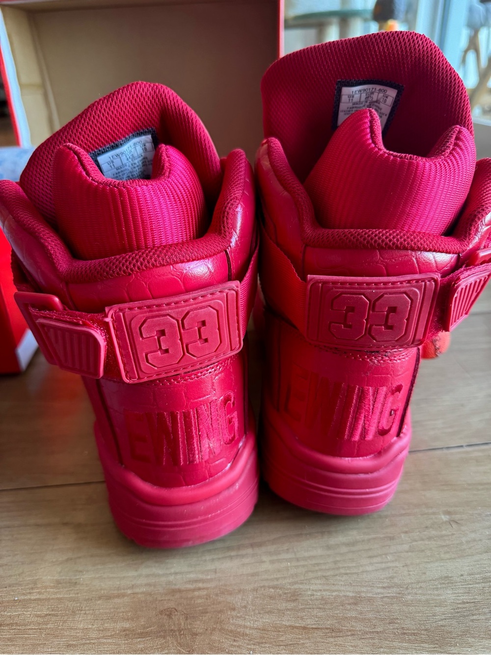 Patrick Ewing Red High-Top Men's Sneakers - Picture 4 of 9